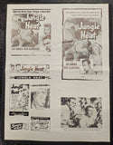 "Jungle Heat" Original Movie Ad Mat Mold and Ad Clip Art Print