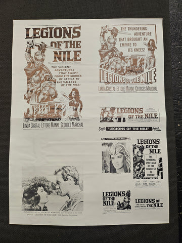 "Legions Of The Nile" Original Movie Ad Mat Mold and Ad Clip Art Print