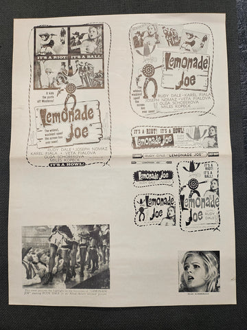 "Lemonade Joe" Original Movie Ad Clip Art Print