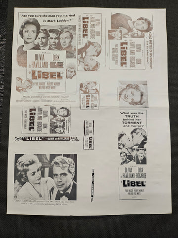 "Libel" Original Movie Ad Mat Mold and Ad Clip Art Print