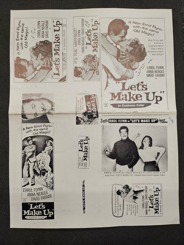 "Let's Make Up" Original Movie Ad Mat Mold and Ad Clip Art Print