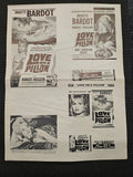 "Love On A Pillow" Original Movie Ad Mat Mold and Ad Clip Art Print