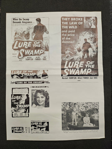 "Lure Of The Swamp" Original Movie Ad Clip Art Print