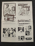 "Luxury Girls" Original Movie Ad Mat Mold and Ad Clip Art Print