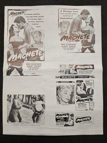 "Machete (The Witches From Another World)" Original Movie Ad Mat Mold and Ad Clip Art Print