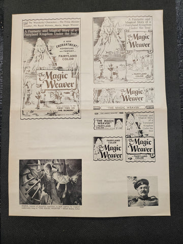 "The Magic Weaver" Original Movie Ad Mat Mold and Ad Clip Art Print