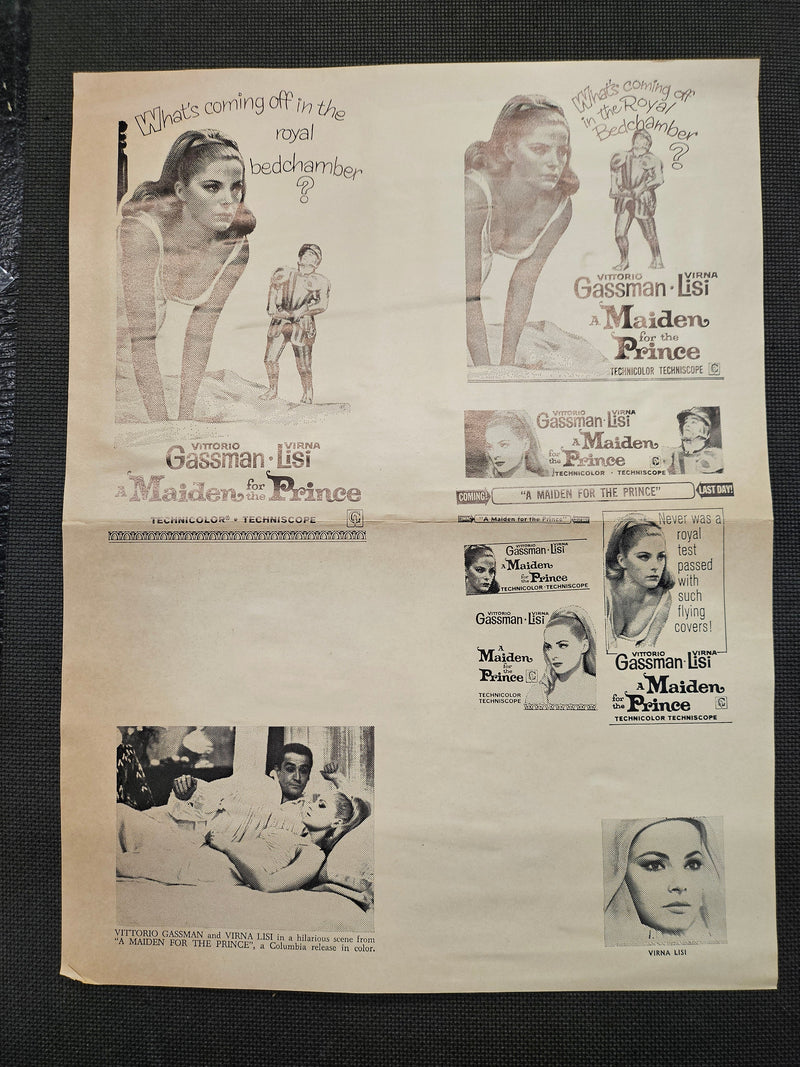 "A Maiden For The Prince" Original Movie Ad Clip Art Print