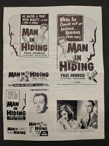 "Man In Hiding" Original Movie Ad Clip Art Print