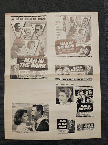 "Man In The Dark" Original Movie Ad Clip Art Print