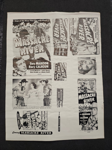 "Massacre River" Original Movie Ad Mat Mold and Ad Clip Art Print