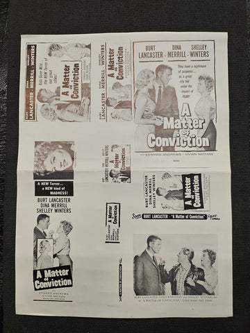 "A Matter Of Conviction (The Young Savages)" Original Movie Ad Clip Art Print
