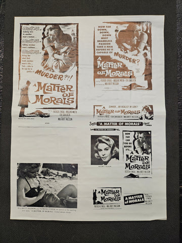 "A Matter Of Morals" Original Movie Ad Mat Mold and Ad Clip Art Print