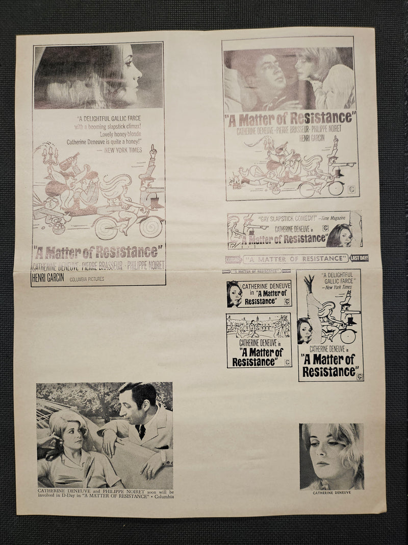 "A Matter Of Resistance" Original Movie Ad Mat Mold and Ad Clip Art Print