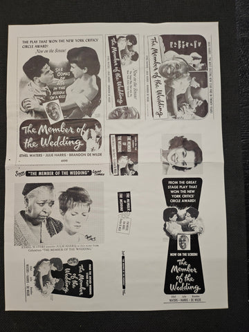 "The Member Of The Wedding" Original Movie Ad Clip Art Print