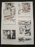 "Menace In The Night" Original Movie Ad Mat Mold and Ad Clip Art Print