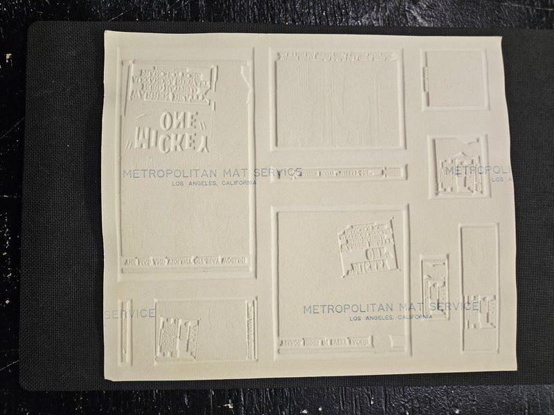 "Mickey One" Original Movie Ad Mat Mold and Ad Clip Art Print