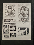 "Monsoon" Original Movie Ad Mat Mold and Ad Clip Art Print