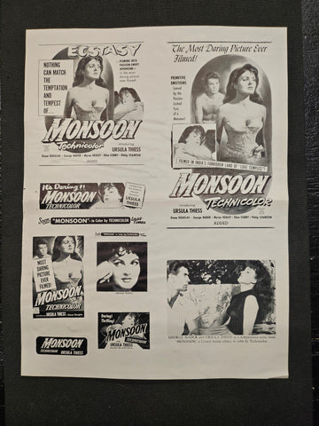 "Monsoon" Original Movie Ad Clip Art Print