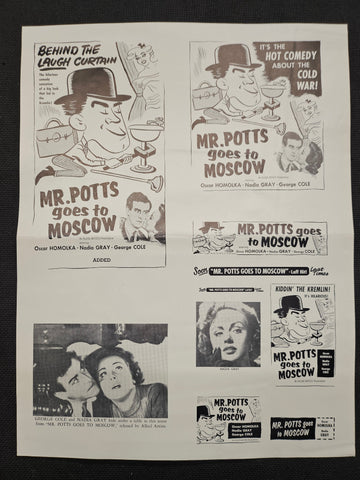 "Mr. Potts Goes To Moscow" Original Movie Ad Clip Art Print