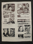 "Murder Without Tears" Original Movie Ad Mat Mold and Ad Clip Art Print