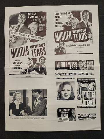 "Murder Without Tears" Original Movie Ad Clip Art Print