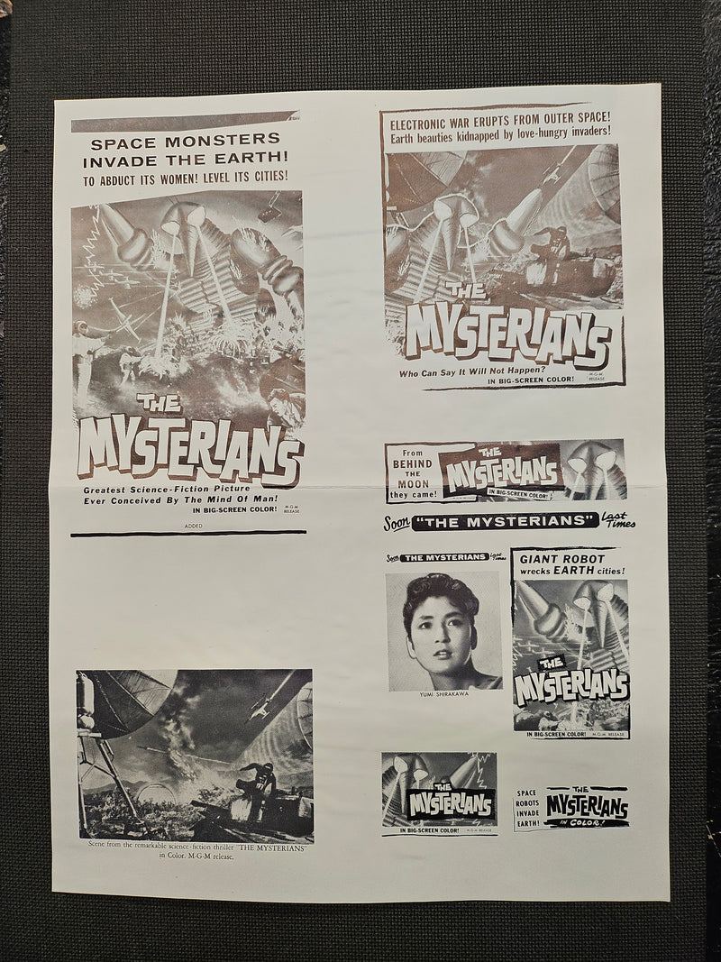 "Mysterians" Original Movie Ad Mat Mold and Ad Clip Art Print