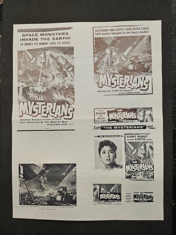 "Mysterians" Original Movie Ad Clip Art Print