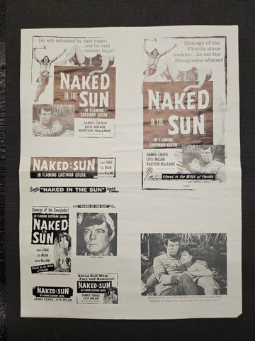 "Naked In The Sun" Original Movie Ad Clip Art Print