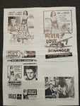 "Never Love A Stranger" Original Movie Ad Mat Mold and Ad Clip Art Print