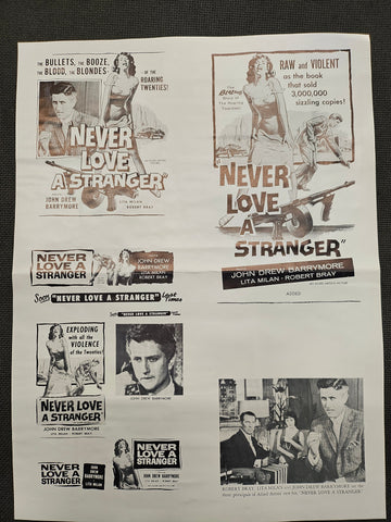 "Never Love A Stranger" Original Movie Ad Clip Art Print
