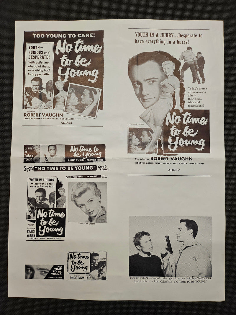 "No Time To Be Young" Original Movie Ad Clip Art Print