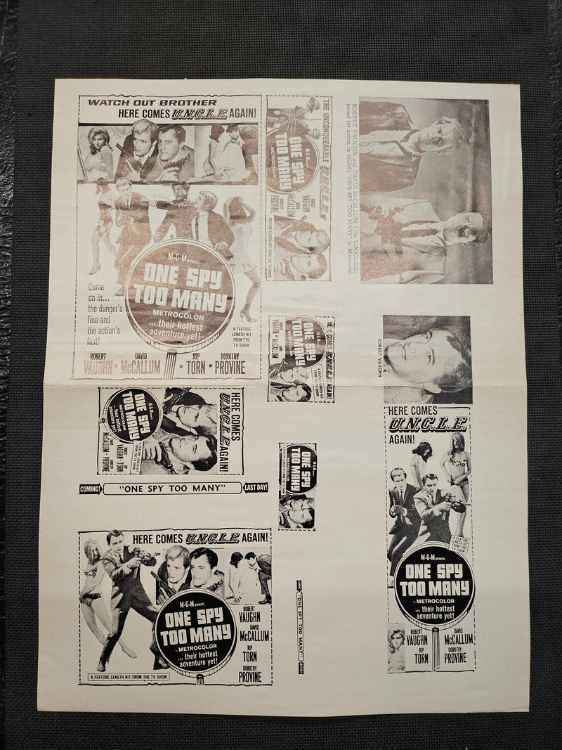 "One Spy Too Many" Original Movie Ad Clip Art Print