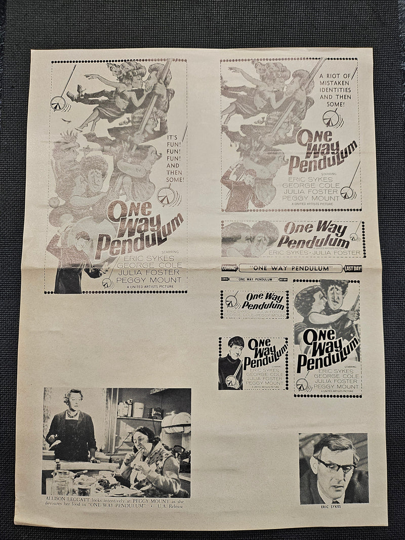 "One Way Pendulum" Original Movie Ad Clip Art Print