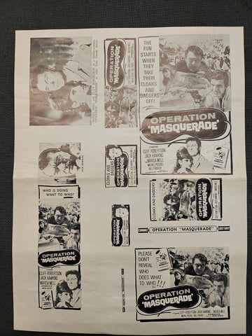 "(Operation) Masquerade" Original Movie Ad Clip Art Print