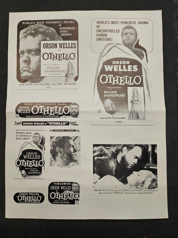 "Othello" with Orson Welles Original Movie Ad Clip Art Print