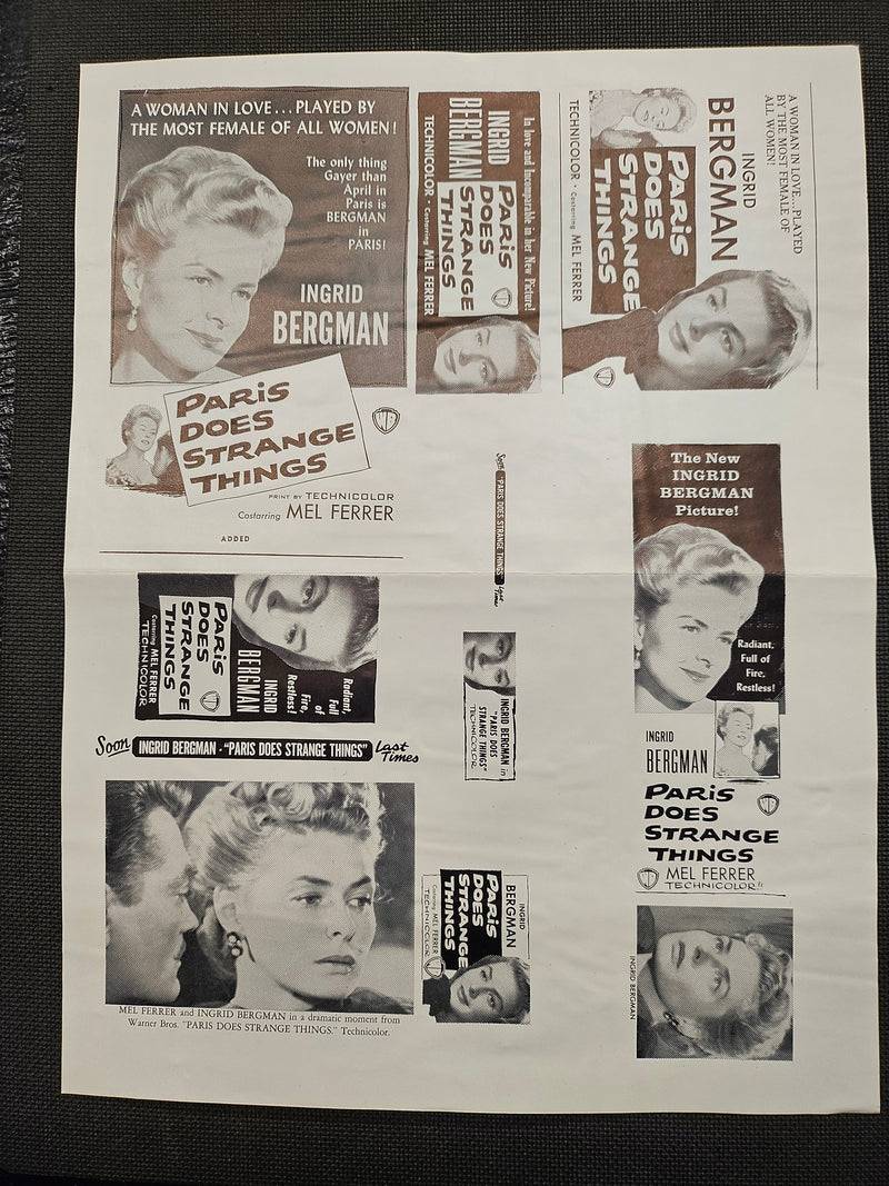 "Paris Does Strange Things (Elena And Her Men)" Original Movie Ad Clip Art Print