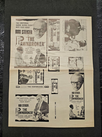 "The Pawnbroker" Original Movie Ad Mat Mold and Ad Clip Art Print