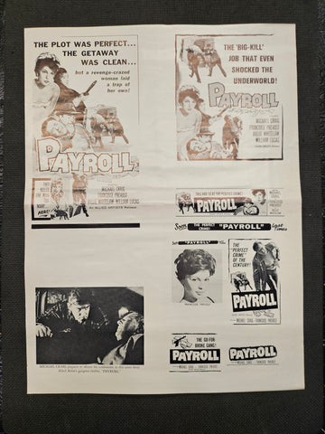 "Payroll (I Promised To Pay)" Original Movie Ad Mat Mold and Ad Clip Art Print