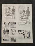 "Penny Princess" Original Movie Ad Mat Mold and Ad Clip Art Print