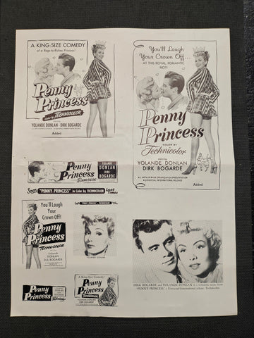 "Penny Princess" Original Movie Ad Clip Art Print