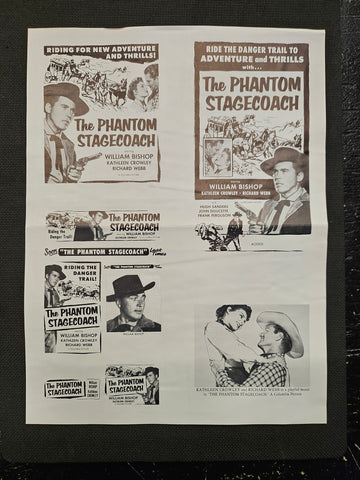 "The Phantom Stagecoach" Original Movie Ad Mat Mold and Ad Clip Art Print