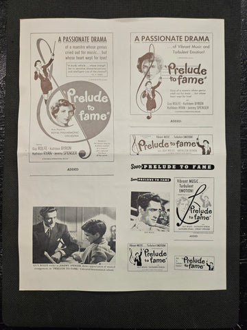 "Prelude To Fame" Original Movie Ad Clip Art Print