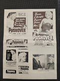 "Pushover (Strange Fascination)" Original Movie Ad Mat Mold and Ad Clip Art Print