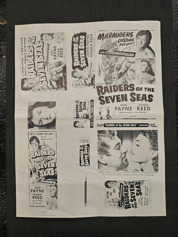 "Raiders Of The Seven Seas" Original Movie Ad Clip Art Print