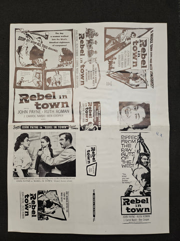 "Rebel In Town" Original Movie Ad Clip Art Print