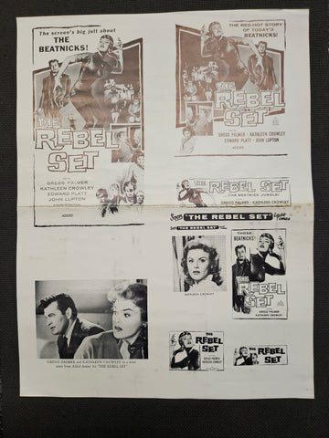 "The Rebel Set" Original Movie Ad Mat Mold and Ad Clip Art Print