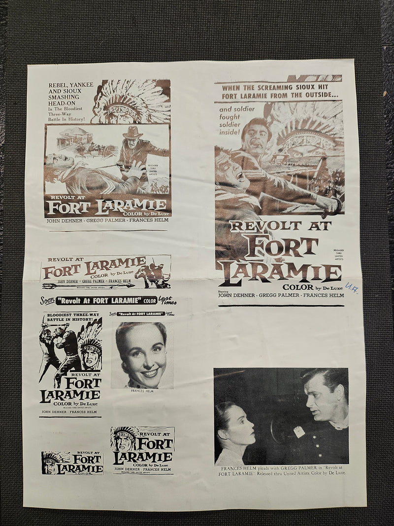 "Revolt At Fort Laramie" Original Movie Ad Clip Art Print