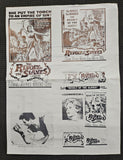 "Revolt Of The Slaves" Original Movie Ad Mat Mold and Ad Clip Art Print