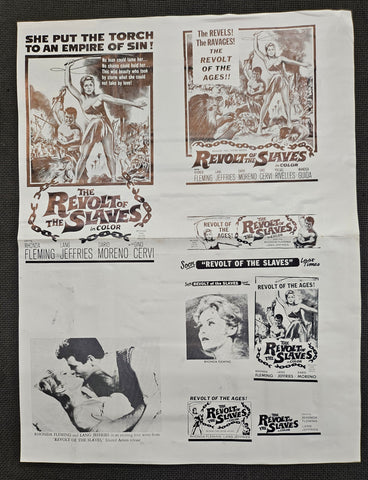 "Revolt Of The Slaves" Original Movie Ad Mat Mold and Ad Clip Art Print