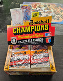 Baseball Champions Yesterday and Today Puzzle and Cards box